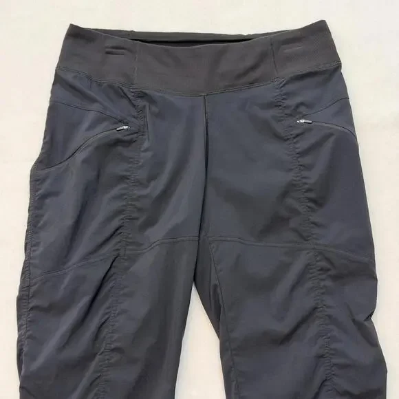 Prana Koen Pants Women's M Regular Fit Black Mid Rise Soft Waistband Drawstring - Picture 2 of 10